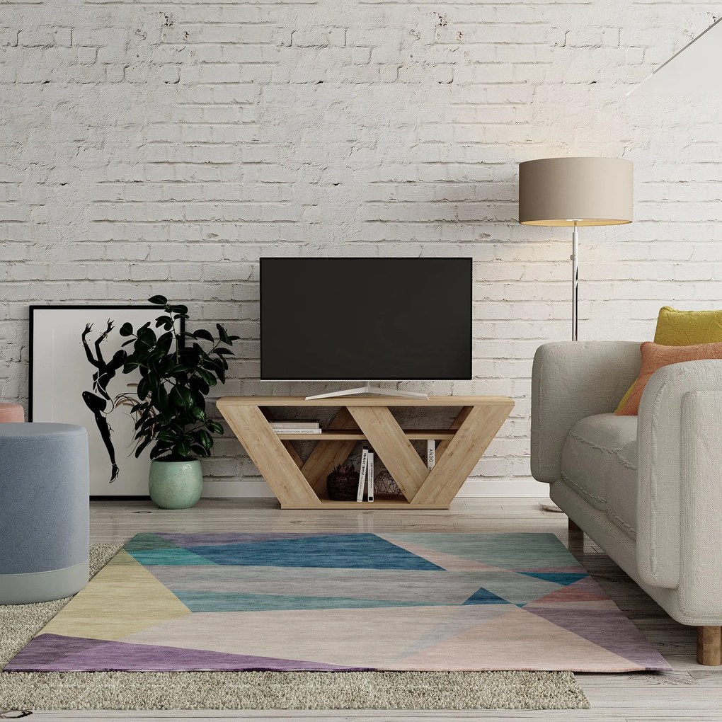 Televízny stolík Houseland Pipralla 110 cm dub prírodný