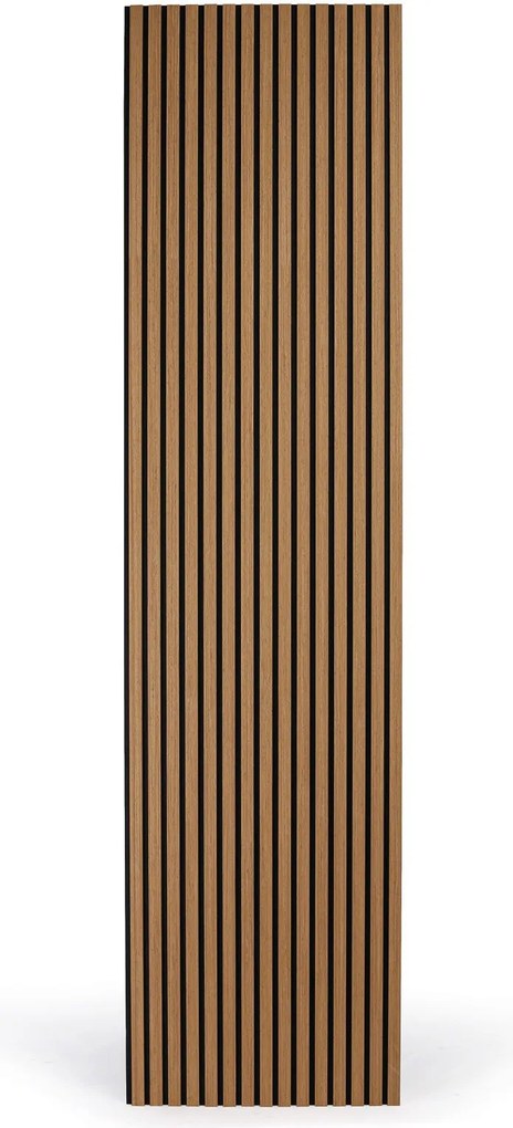 Drevený akustický panel, 2400 x 600 mm, B2BP012, balenie 5 ks, dub koňakový