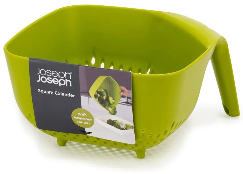 Veľké zelené kubické cedidlo Joseph Joseph Square Colander