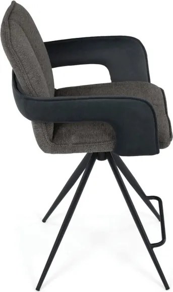 Barová stolička otočná 180° AUB-F1146 GREY2 sivá