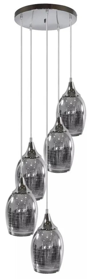 Luster na lanku MARINA 5xE27/60W/230V chróm
