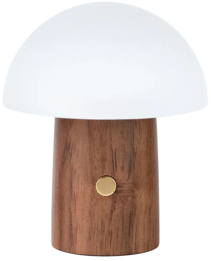 Biela/v tmavoprírodnej farbe LED stolná lampa (výška 7 cm) Alice Mushroom – Gingko