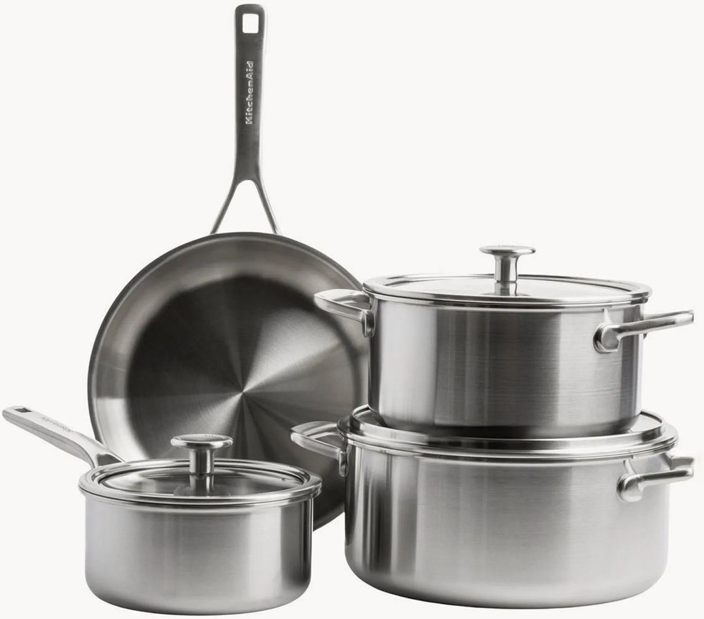 Hrnce z nehrdzavejúcej ocele Multi-Ply, 4 ks