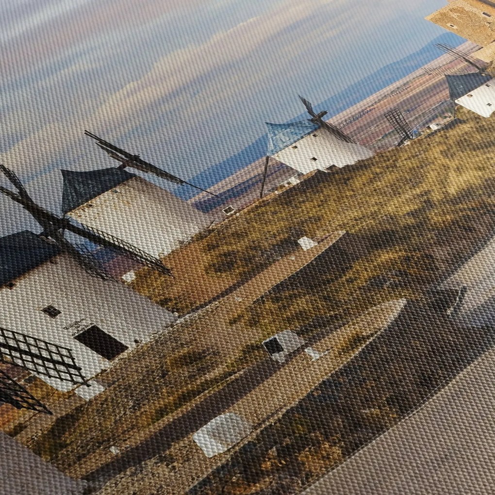 Obraz - Veterné mlyny Consuegra, Španielsko (150x105 cm)