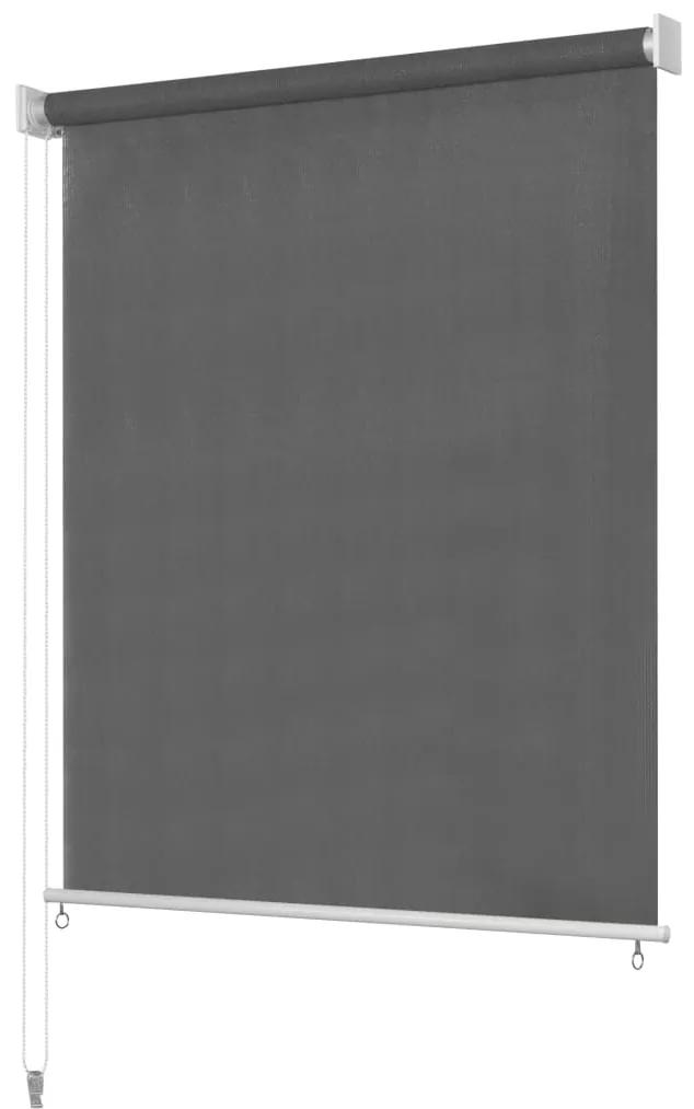 vidaXL Vonkajšia zatemňovacia roleta, 140x140 cm, antracitová