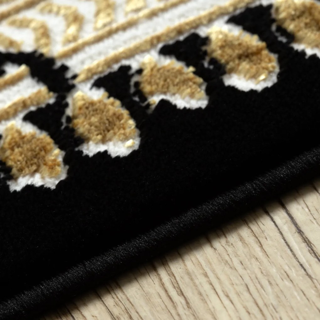 Kusový koberec Allure 1965 black/gold, 200x290, čierna, kancelária, Dywany Łuszczów