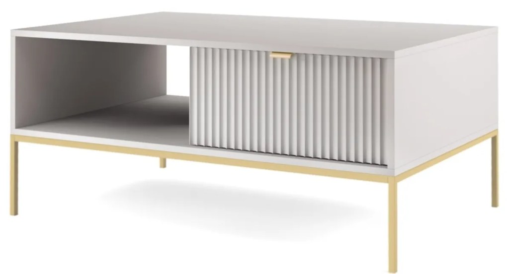 Konferenčný stolík Nova 104 cm sivý/zlatý
