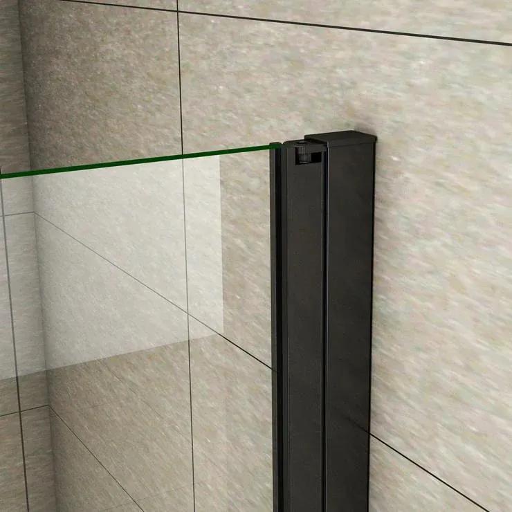 D‘Eluxe - SPRCHOVÉ DVERE - Sprchové dvere SINGLE D99D 0-100xcm sprchové dvere pivotové jednokrídlové číre 8 čierna univerzálna - ľavá/pravá 90 200 90x200 80
