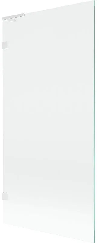 Mexen Lunar L, 1-krídlová vaňová zástena 90 x 150 cm, 8mm číre sklo, biely profil, 897L-090-000-20-00
