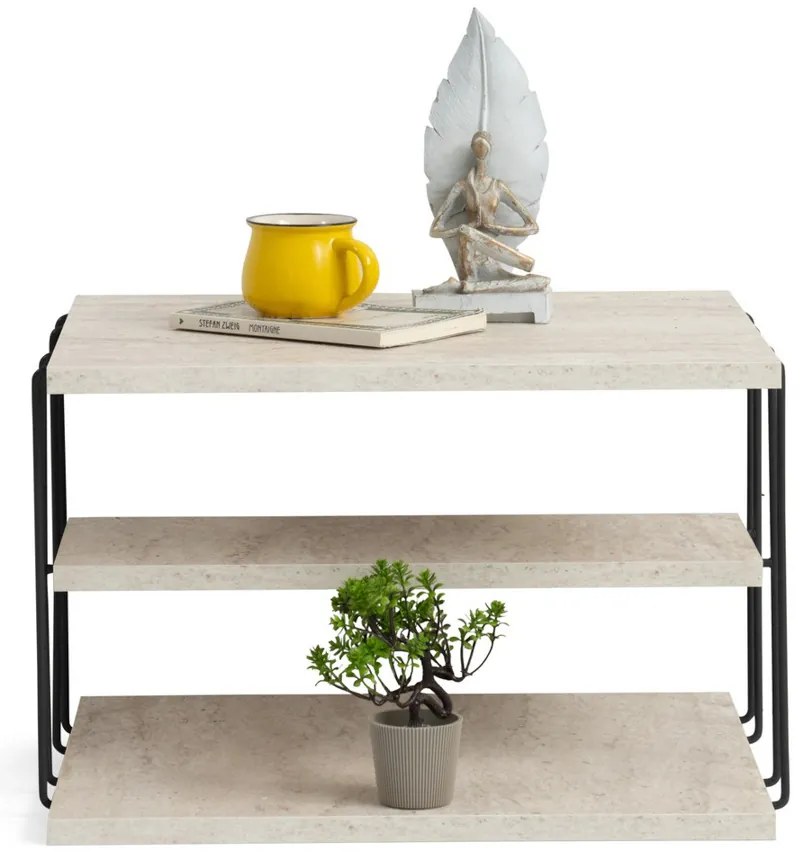 Odkladací stolík Lifon Black Travertine