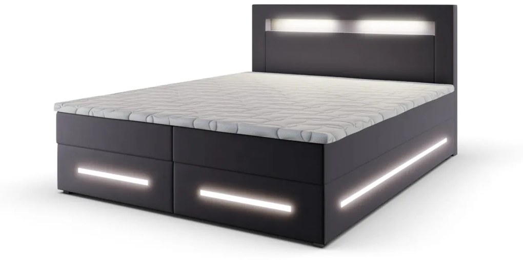 Čalúnená posteľ boxspring MINOR + vrchný matrac - soft 29 / 140x200