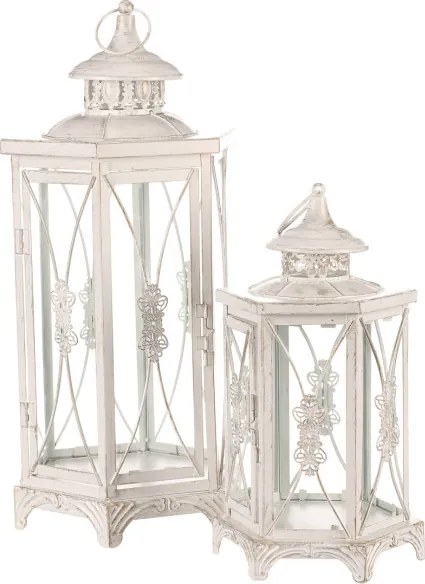 Set dvoch lampášov biely LUC304 (2 ks)