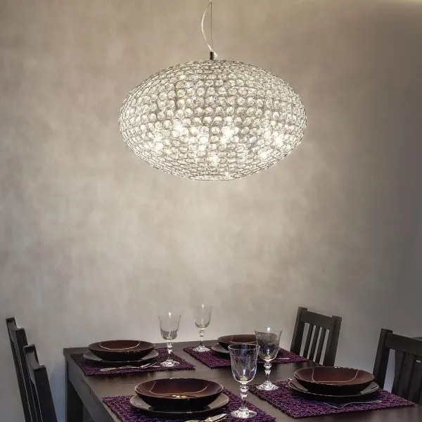 Ideal Lux - Krištáľový luster na lanku ORION 12xE14/40W/230V pr. 60 cm strieborná