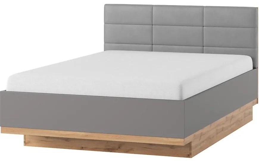 Posteľ 66 Livorno 160 dub wotan/čedičová šedá