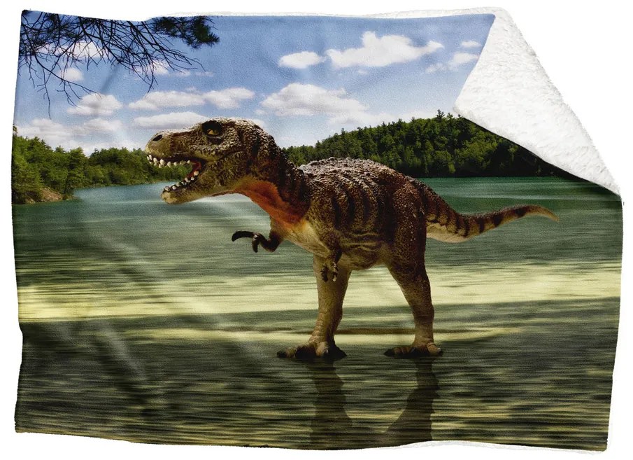 Deka Tyrannosaurus  (Rozmer: 200 x 140 cm, Podšitie baránkom: ÁNO)