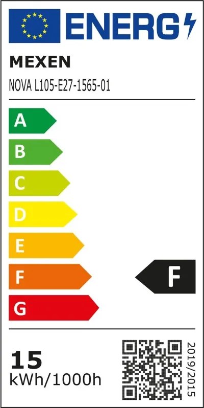 Mexen Nova, LED žiarovka E27, R80, 15W, Studená - 6500K, 1575 lm - L105-E27-1565-01