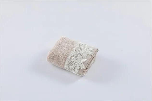 Béžový bavlnený uterák Bella Maison Taraxacum, 50 × 90 cm