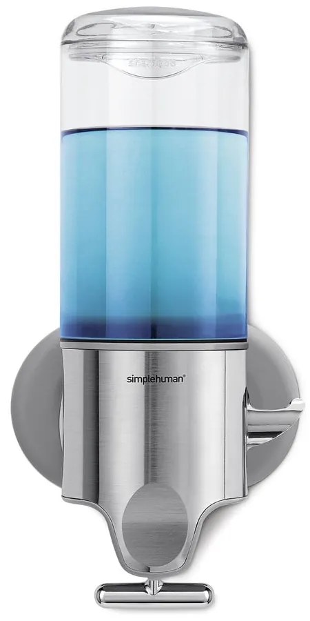 Nástenný dávkovač mydla z nerezovej ocele v striebornej farbe 440 ml - simplehuman