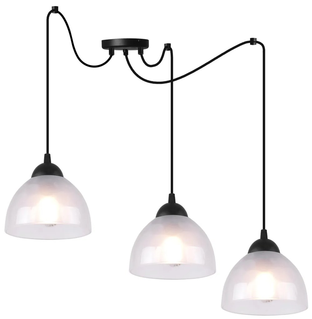 Závesné svietidlo Venice Spider, 3x mliečne sklenené tienidlo