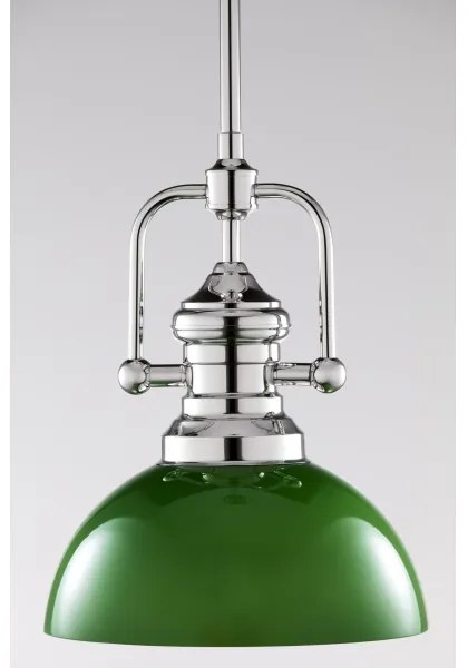 Jupiter 2071 - Luster na tyči PLATINO 1xE27/15W/230V zelená/lesklý chróm
