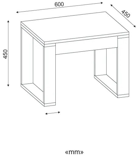Konferenčný stolík ARDA 45x60 cm