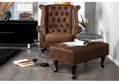 Taburetka 40466 Modern Barock Antik Hnedá  - Komfort-nábytok