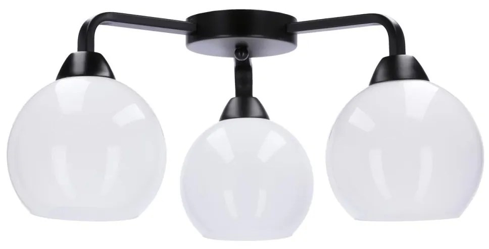 Prisadený luster CALDERA 3xE27/60W/230V čierna