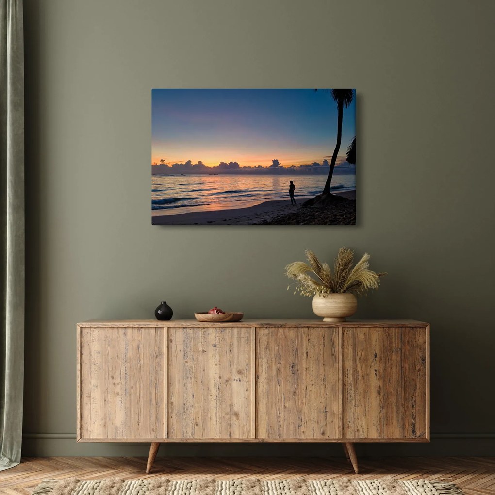 Obraz ženy na pláži (90x60 cm)