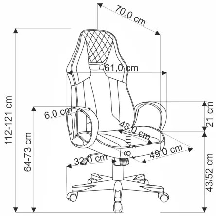 Kancelárska stolička SENTI červená