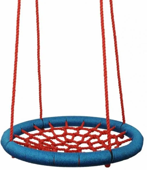 Hojdačka Woody Houpací kruh (průměr 100cm) - červeno-modrý