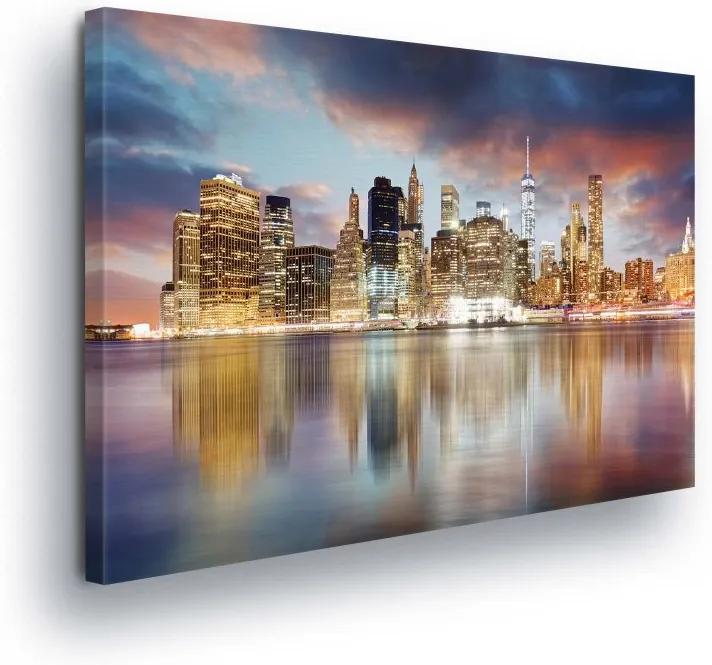 GLIX Obraz na plátne - Glowing New York 100x75 cm