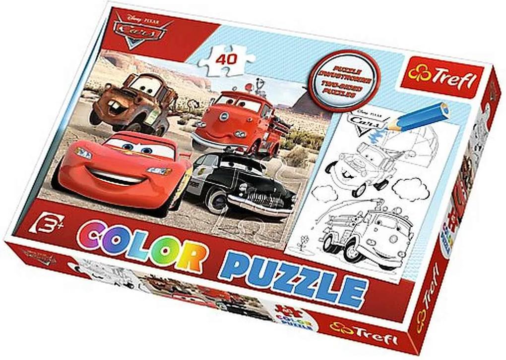 TREFL Obojstranné puzzle Cars papír 40 dielikov