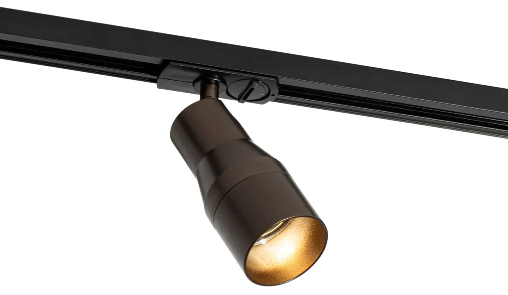 Moderné bodové svetlo tmavá bronz pre 1-fázový koľajnicový systém - Iconic Kohua