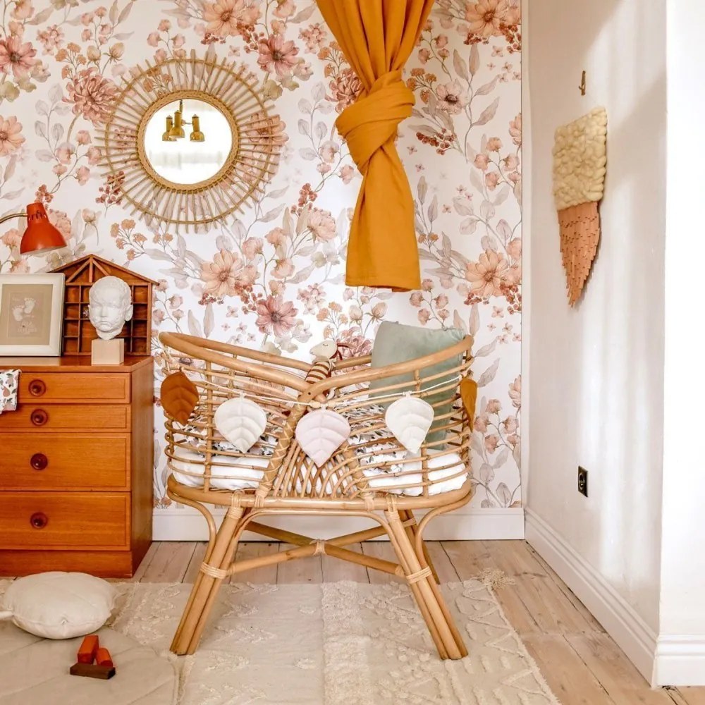 Tapeta jesenná lúka biela 280x100 cm