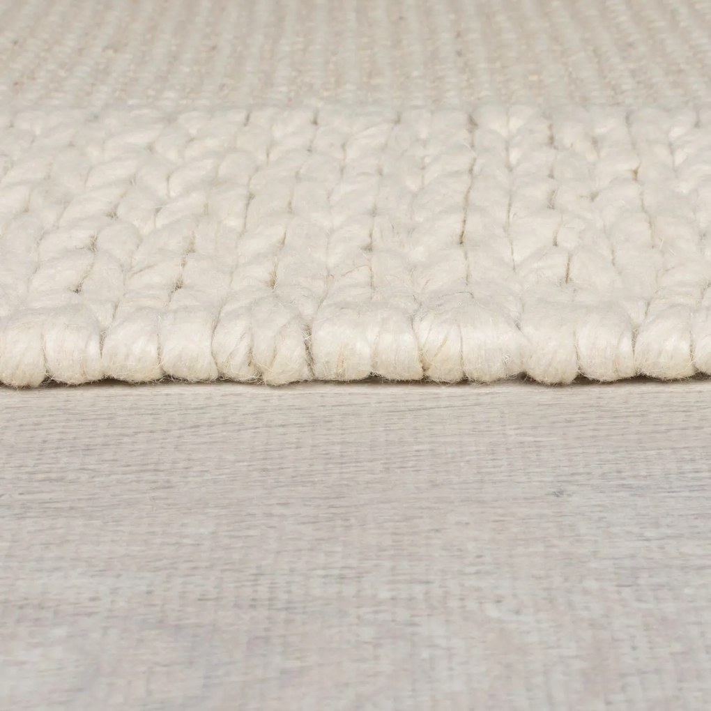 Flair Rugs, Kusový koberec Rue Plait Natural, 200x290, biela, obývacia izba