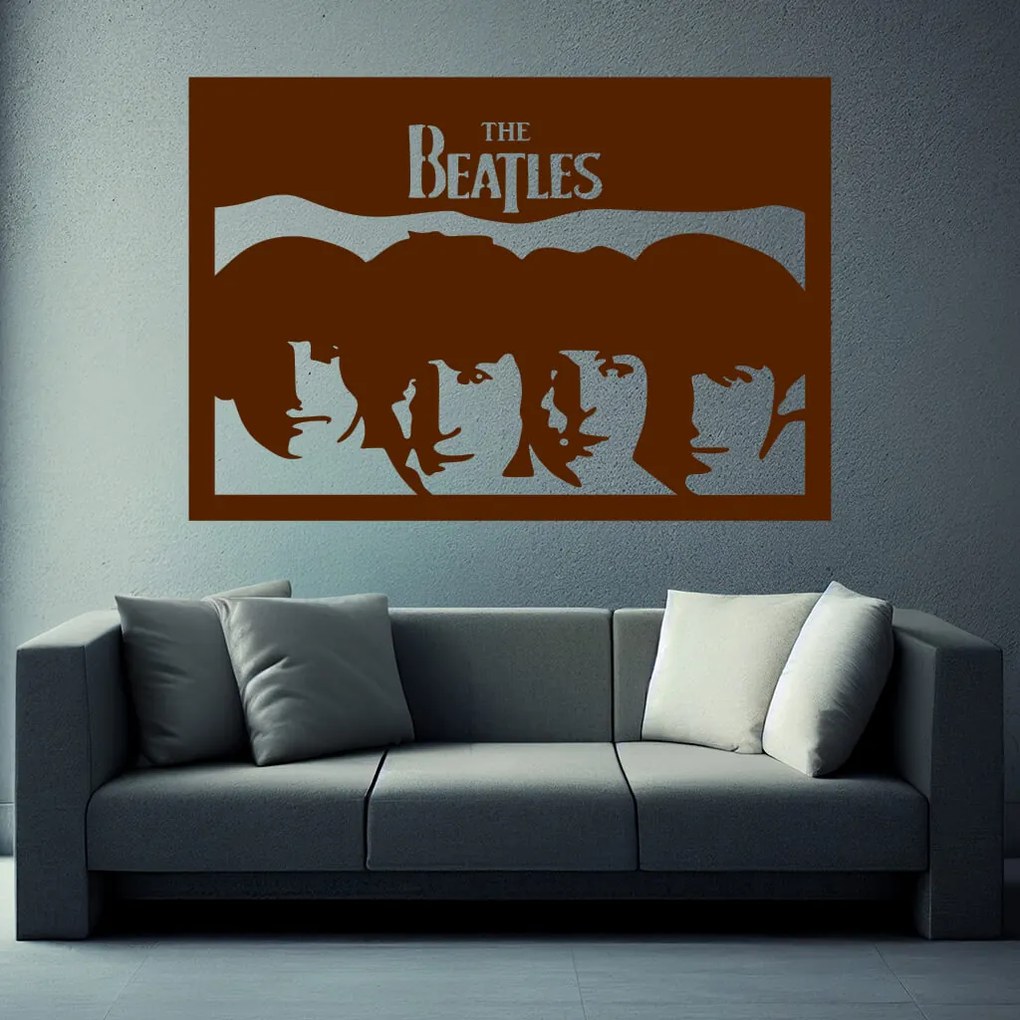 Veselá Stena Samolepka The Beatles Farba: fialová, Veľkosť: 40 x 28 cm