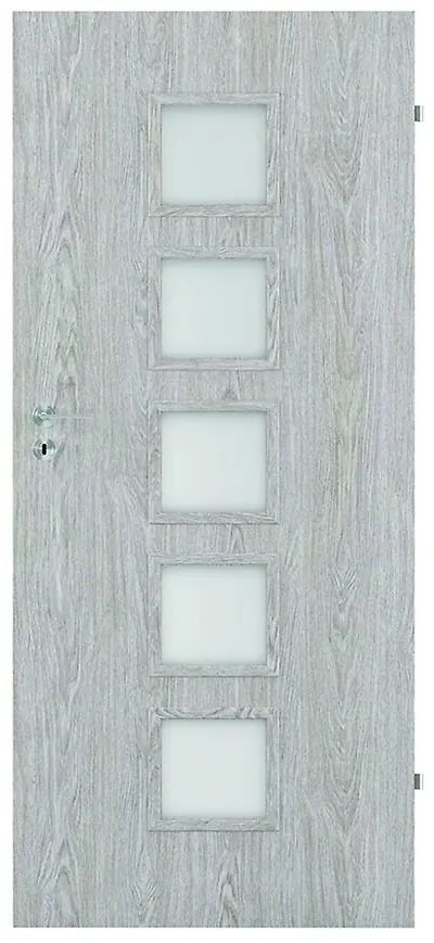 Dvere vnútorné Vedi 5*5 80L dub  strieborný