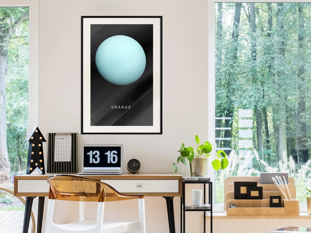 Artgeist Plagát - Uranus [Poster] Veľkosť: 20x30, Verzia: Zlatý rám s passe-partout