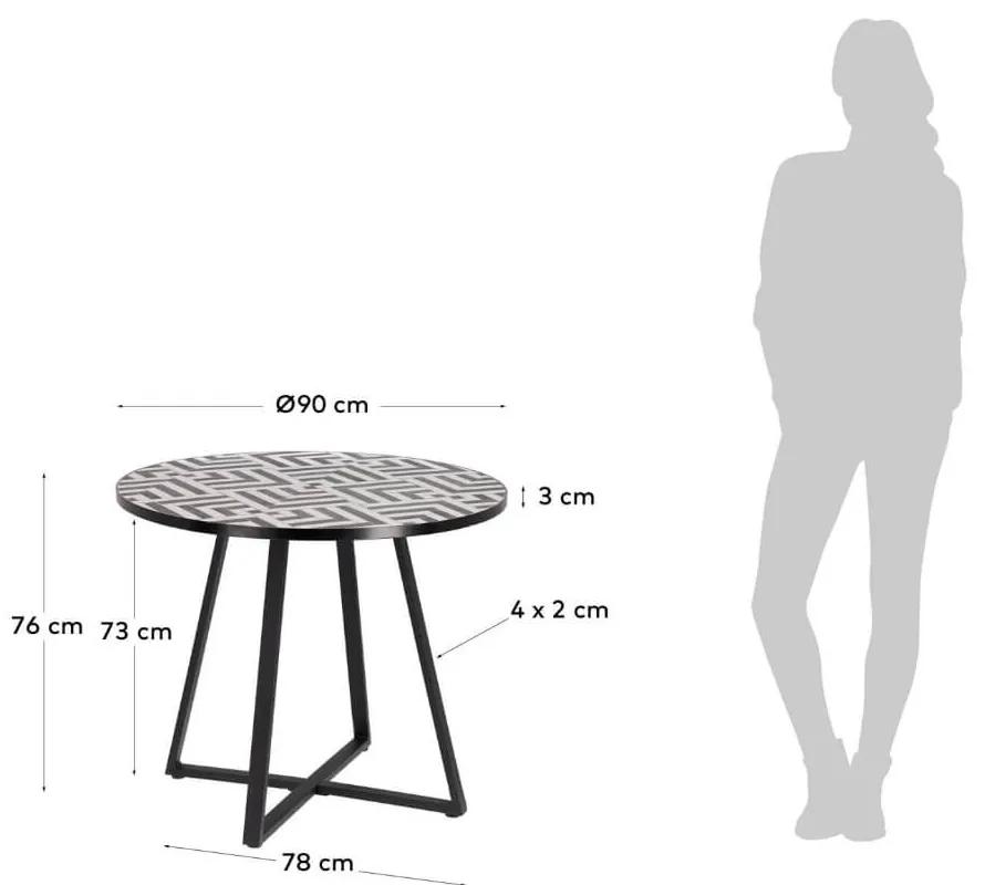Záhradný stôl tella ø 90 cm MUZZA