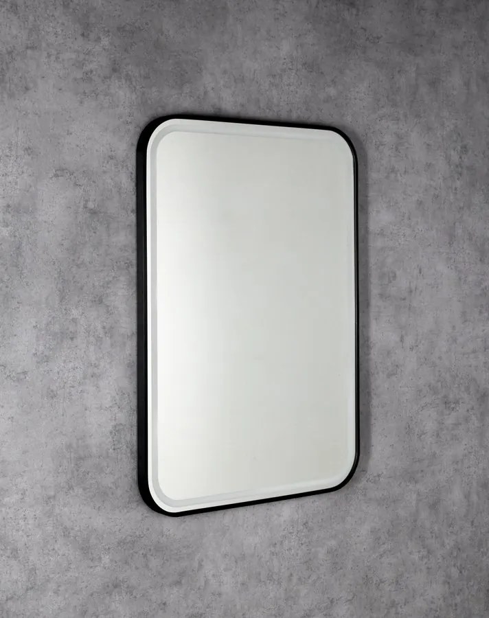 Sapho Sapho, CETIS zrkadlo s LED osvetlením 60x80cm, čierna matná, CT080