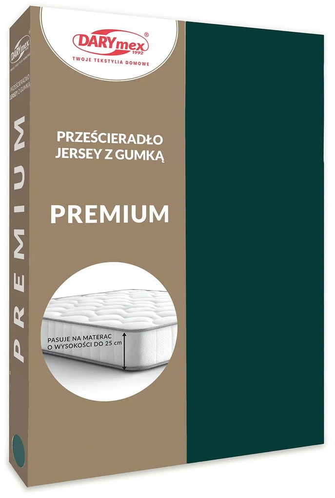 JERSEY PRESTIERADLO PREMIUM 90X200 CM TMAVOZELENÉ