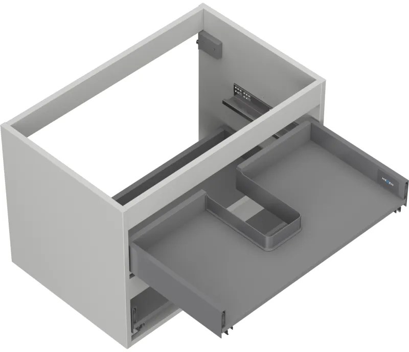 Mexen Box-A, závesná skrinka 70 cm, 2 zásuvky, matná sivá, 91AX0-0700-470-2-62