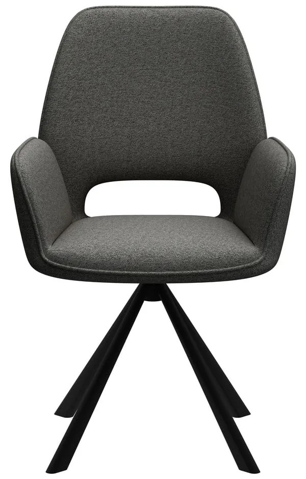 Tmavosivé jedálenské kreslo s podrúčkami Graham – Actona