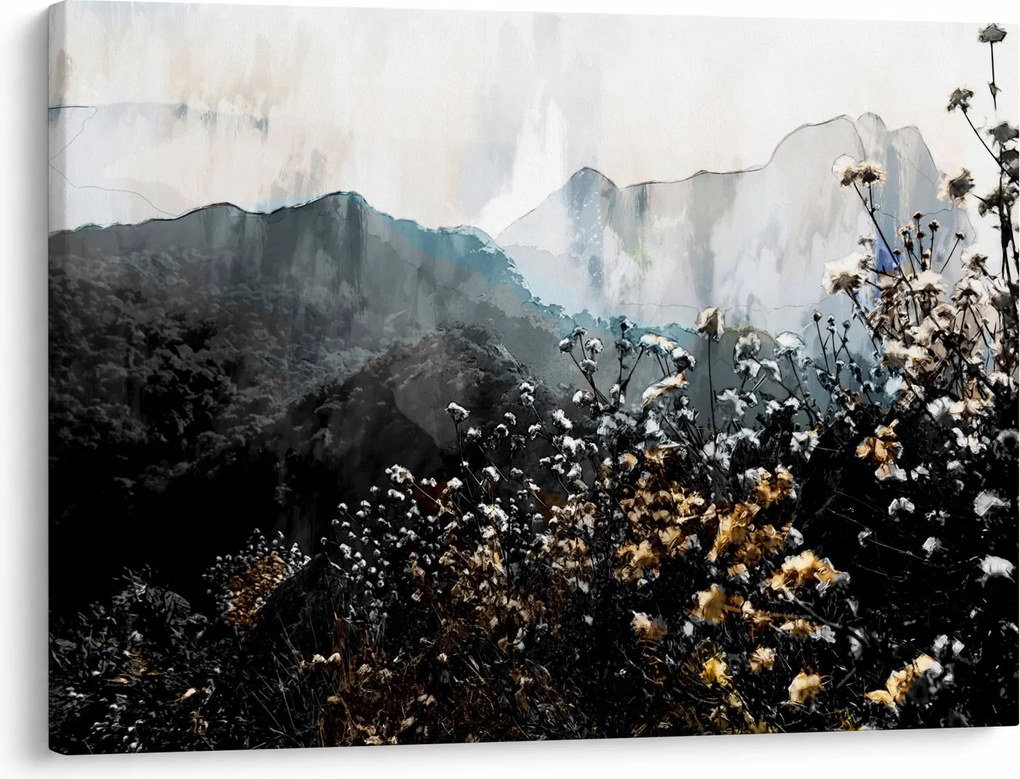 Obraz - Ilustrácie divokých kvetov (70x50 cm)