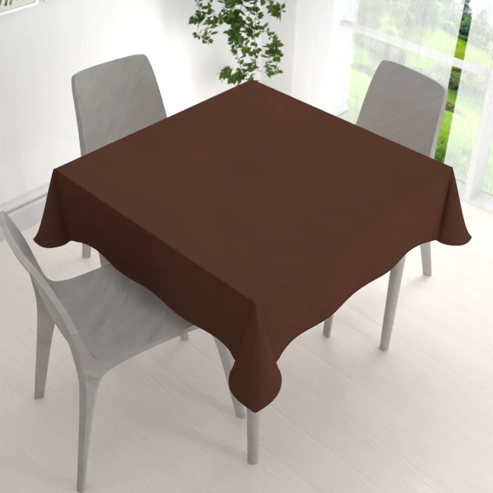 Biante Dekoračný štvorcový obrus BKU-114 Čokoládovo hnedý 70x70 cm