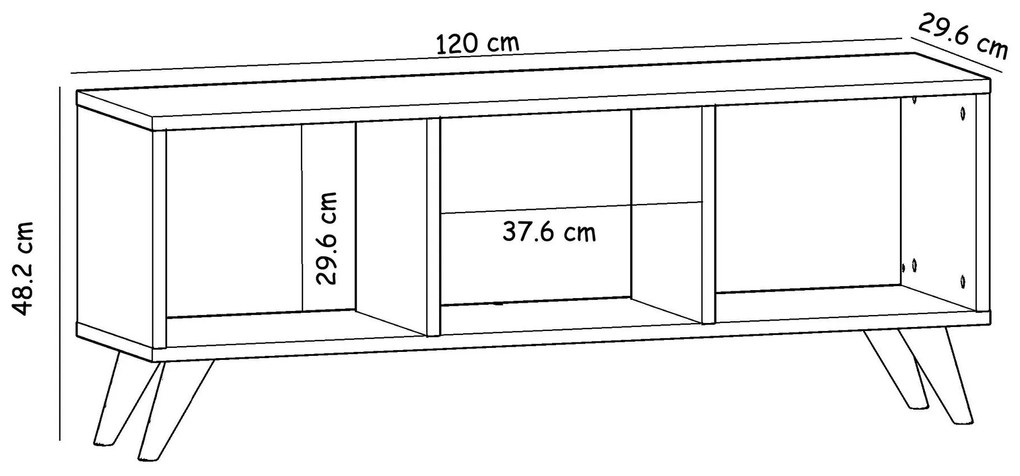 TV stolík Viviva (dub zafírový) . Akcia -19%. Vlastná spoľahlivá doprava až k Vám domov. 1095149