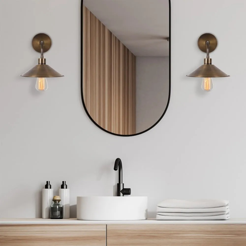 Nástenné svietidlo v bronzovej farbe ø 24 cm Berceste – Opviq lights