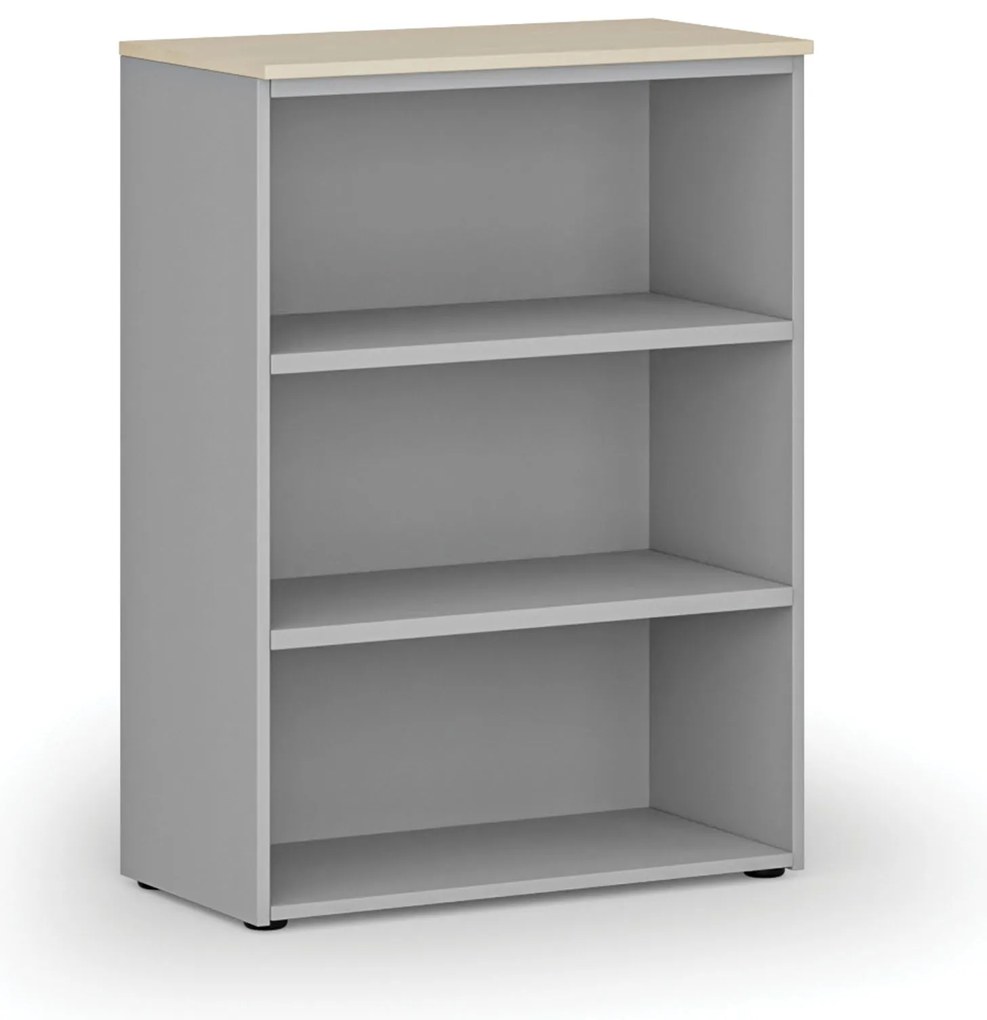 Kancelársky regál PRIMO GRAY, 800 x 420 x 1087 mm, sivá/breza
