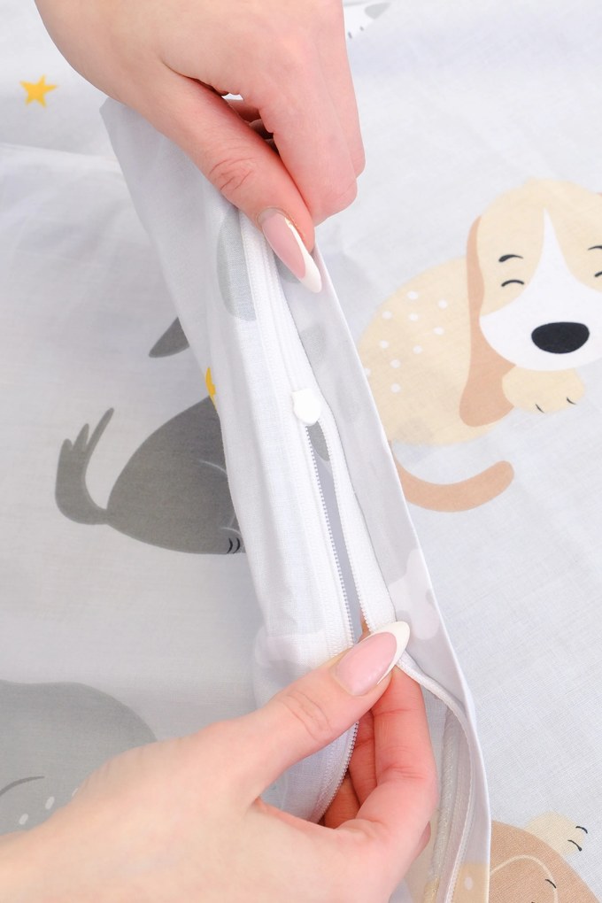 Bavlnené obliečky Renforcé – Psíci sivé