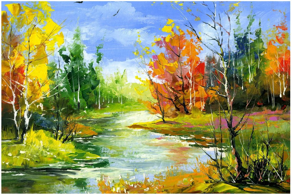 Obraz - Maľba krajiny (90x60 cm)